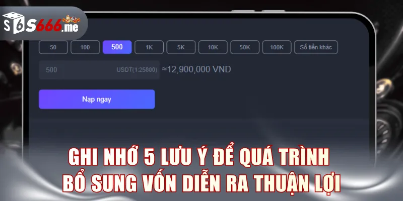 Ghi nhớ 5 lưu ý để quá trình bổ sung vốn diễn ra thuận lợi